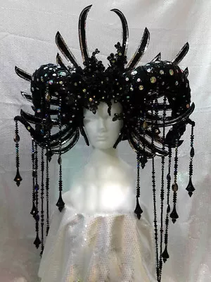 Da NeeNa HUT H821 Ninja Alien Monster Parade Showgirl Vegas Crystal Headdress  • $970.57