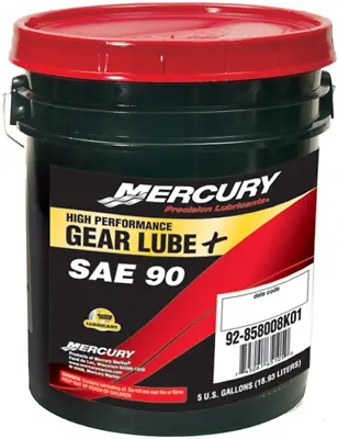 OEM Mercury MerCruiser High Performance Gear Lube SAE 90 - 5 Gallon 92-858008K01 • $288.58