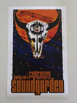 Soundgarden @ Red Rocks In Morrison Colorado 2011 - Concert Poster • $25