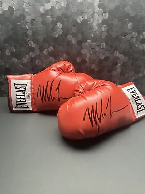 Mike Tyson Hologram Autographed Red Everlast Boxing Gloves Pair  • $199