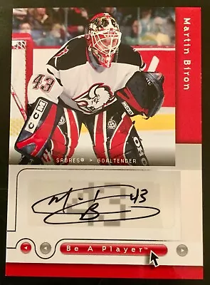 2005 Be A Player #BI Martin Biron Autograph Sabres Quebec • $9.99