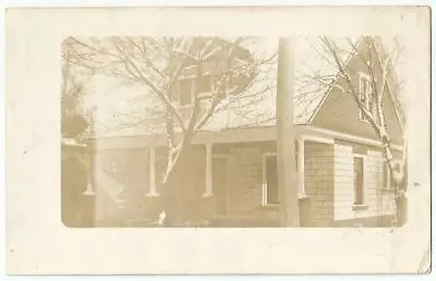 Mason Michigan MI ~ Residential Home At Christmas Time RPPC Real Photo 1912 • $4.99