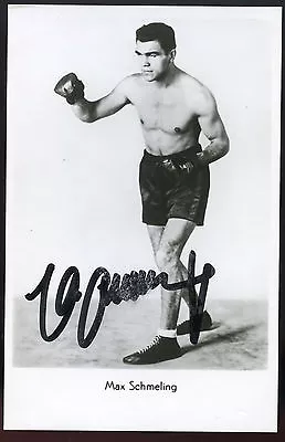 Max Schmeling Signed  4  X  5 1/2   Photo  -  Heavyweight Boxing  H.O.F.  • $30.25