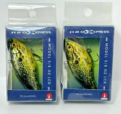 2pc H2O Xpress MODEL 5/8 Oz LCR VIB Live Pumpkinseed Fishing Lures • $16.95