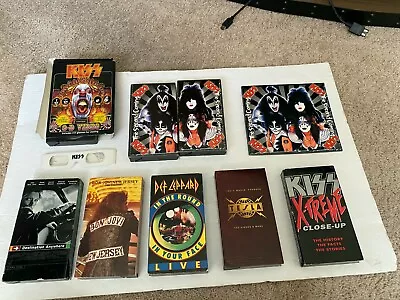 Kiss VHS Lot X-Treme Second Coming Psycho Circus Bon Jovi Tesla Def Leppard • $19.99