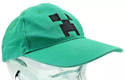 J!NX Unisex Minecraft Creeper Face Hat Green Youth Adjustable Cap • $12.95