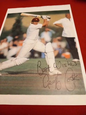 £0.99 • Buy Geoff Cook England Cricket Signed Picture 10x8
