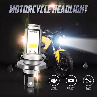 H4 9003 HS1 LED Motorcycle Bulb Headlight Hi/Lo Beam HID 20W 6500K HB2 Moped ATV • $11.99