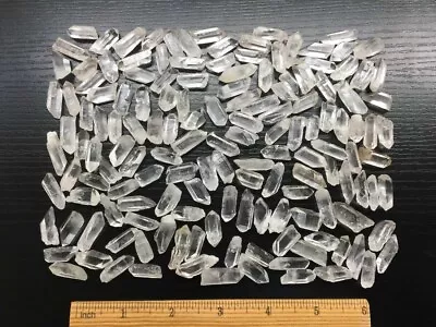 1/2 Lb Bulk Natural Clear Rough Quartz Crystal Jewelry Mini Points 140-160 Pcs • $16.99