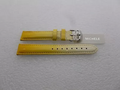 Genuine Michele 16mm Yellow  Blend Patent Watch Band Strap New • $24.77