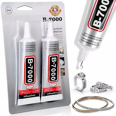 B 7000 Glue With Tips Fabric Super Glue B7000 Rhinestone Crafts Clear Liquid Gl • $11.88