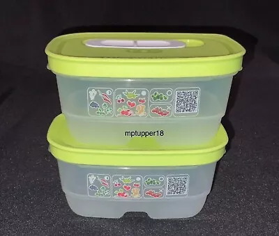 ✅ Brand New Tupperware Fridge Smart Minis 1.5 Cup ~Set Of 2 For Vegetables/Fruit • $26