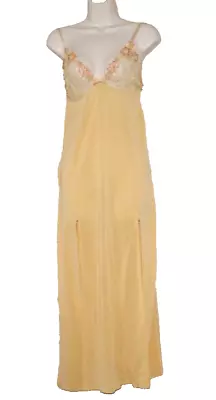 Malizia By La Perla Silk Blend Beige Long Slits Nightgown Size:S • $60