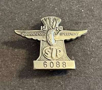 1978 Indy 500 SILVER Pit Pass Badge Pin #6088 Al Unser Winner STP • $38