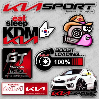 Fit New Kia KDM Sport GT Turbo Car 3D Logo Sticker Vinyl Decal Medal Decorate • $9.99