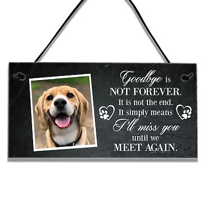 Personalised Pets Memorial Gift Cat Photo Hanging Plaque Dog Puppy Remembrance • £3.99