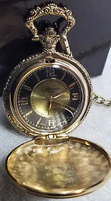 Reliance Quartz Pocket Watch By Croton With Chain Thomas Edison 1877 New In Box. • $34.10