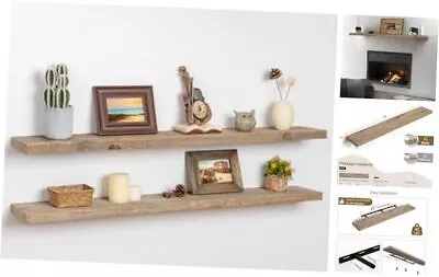 48 Inch Fireplace Mantel Shelf - 8 Inch Deep Rustic Solid 48'' Natural • $185.94