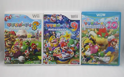 Nintendo Wii MARIO PARTY 8 9 & Wii U Mario Party 10 3Games Set Japan NTSC-J • $141.16