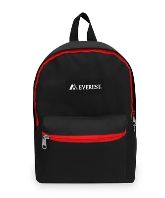 Everest Unisex Basic 15  Backpack BLACK/RED • $16.99