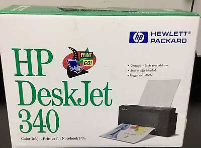 HP Hewlett Packard DeskJet 340 InkJet Portable PRINTER C2655A • $29.99