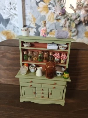 £10 • Buy 1:12 Scale Dolls House Dressed Kitchen  Dresser