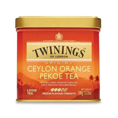 Twinings Ceylon Orange Pekoe Loose Tea Caddy 100g Loose Free Shipping World Wide • $69.99