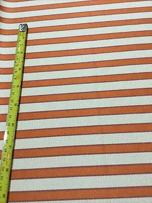 Manuel Canovas Sophie Teracotta Stripe Orange And Cream Fabric Remnant .95m. • £50