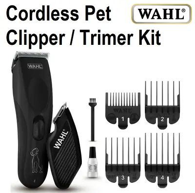 WAHL Cordless Pet Clipper Hair Trimmer Grooming Kit Animal Pets Cats Dogs Groom • $129