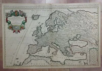 Europe 1679 Nicolas Sanson / Hubert Jaillot Antique Wall Map 17th Century • £435.38