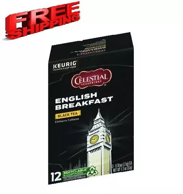 Celestial Seasonings English Breakfast Black Tea Keurig K-cups Contains Caffeine • $12.99