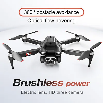 Ikaufen Drone 8K HD Brushless Triple Camera Intelligent Obstacle FPV Quadcopter • $44.09