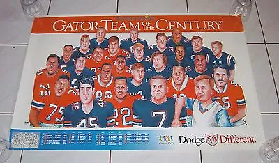 Florida Gators Team Of The Century Poster The Gainsville Sun Spurrier Rare • $17.99