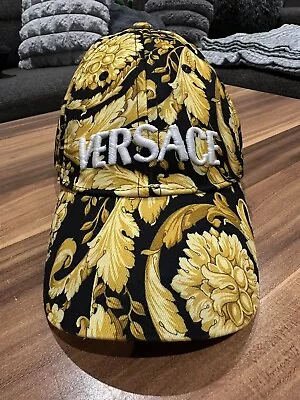 Authentic Versace Barocco Pattern-Print Baseball Cap 58 $525 1001590 1A01281 • $240