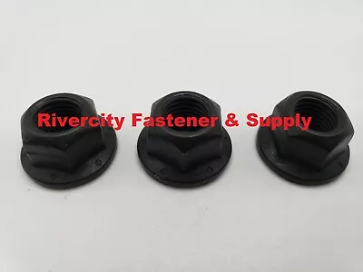 (25) 3/8-24 Grade 8 All Metal Flange Lock Nut / Wiz Nuts 3/8x24 Plain • $20.88