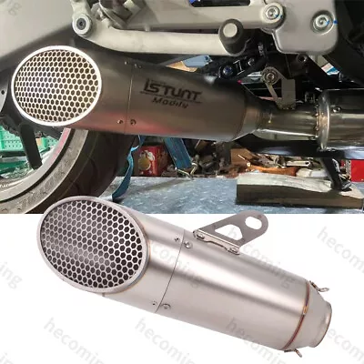 51mm Slip On Muffler For Kawasaki Honda Grom Yamaha Bee Nest Exhaust 340mm • $73.50