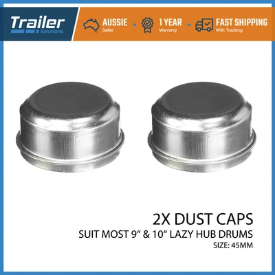 $12.79 • Buy 2X Trailer Hub Drum Disc 45MM Cap Caravan Axle DUST CAP SL LM Boat Bearings