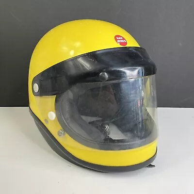 VTG 1975 Shoei S20 Motorcycle Car ATC Full Face Helmet Yellow Sz Small - Japan • $49.99