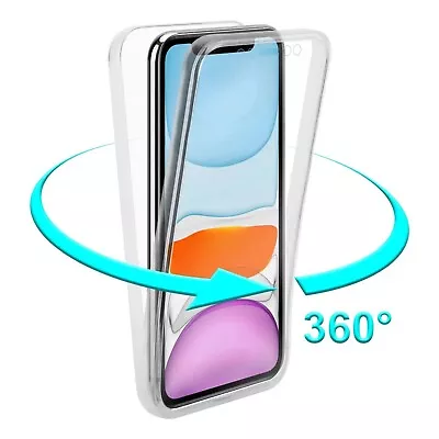 For Samsung A05s A15 A25 A35 A55 A05 A04 A14  Transparent 360° Front Back Case • £5.49