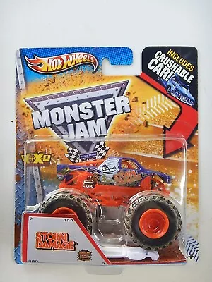 Storm Damage (Mud Tires) Monster Jam Truck (Hot Wheels)(Crushable Car)(2013) • $11.99