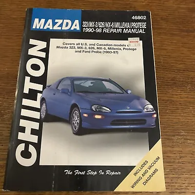 Chilton Repair Manual (46802) 1990-1998 Mazda 323 /mx-3 626 / Mx-6 / Millenia • $5.95