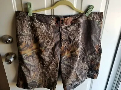 Hatchie Bottom Mossy Oak Camo Shorts W/v Fly Pocket And Snaps size XXL   • $15