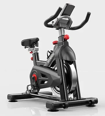 Exercise Bike Indoor Cycling Home Gym Workout Cardio Fitness LCD Monitor Black • £119.99