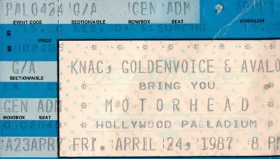 Motorhead Vintage Ticket Stub • $12.50