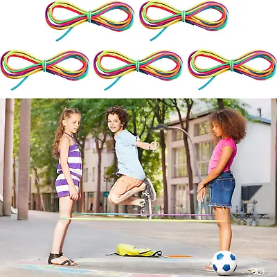 $14.99 • Buy 5 Pieces Chinese Jump Ropes Colorful Stretch Rope Elastic Fitness Game For Outdo