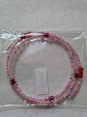 Memory Wire Bracelet Garnet Gemstone Red/pink 22 • £3.75