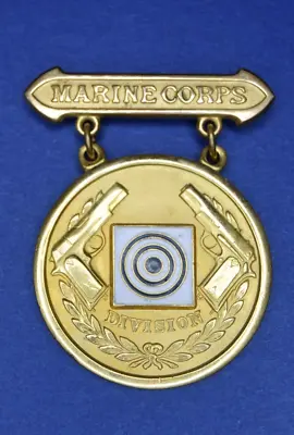 Rare Vietnam War VINTAGE USMC  Inter-Service Rifle  10k Gold COMPETITION BADGE • $274.99