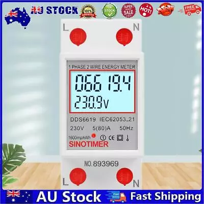 AU Digital Electric Energy Monitor LCD Display 220V 230V KWH Electric Meter 50 6 • $13.55