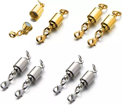 Screw Magnetic Clasps For Necklaces Safety Magnetic Locking Jewelry • $14.47