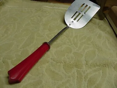 Vintage Long Vented/Slotted Spatula ANDROCK Big RED Bakelite Handle Exc. Cond. • $37.99